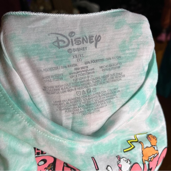 Disney Aristocats Multi Mint Blot Juniors' Graphic T-Shirt Size XS - Picture 10 of 10